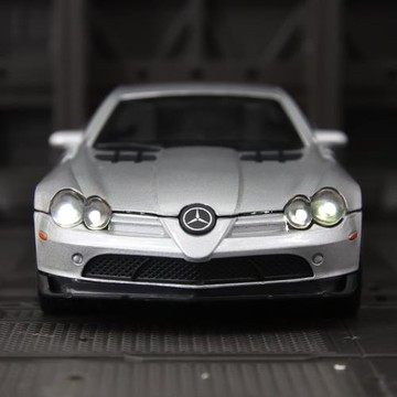 眾源興21034仿真SL合金R汽車模型擺件轎跑聲光回力玩具車四門可開