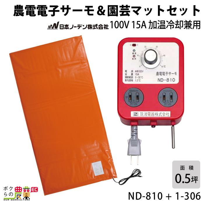 日本ノーデン 農電サーモ 農電園芸マット1枚セット ND-810   1-306 温床機器 保温マット 菜園マット 農業