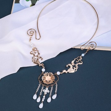 漢服配飾瓔珞項圈女古風項鏈流蘇吊墜明制古裝發飾復古宋制飾品