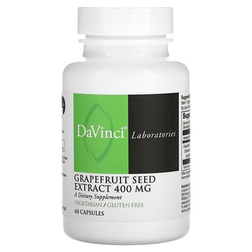 DaVinci Laboratories, 葡萄柚籽提取物，400 毫克，60 粒膠囊