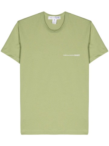 Comme Des Garçons Shirt - logo-print cotton T-shirt - men - Cotton - M - Green