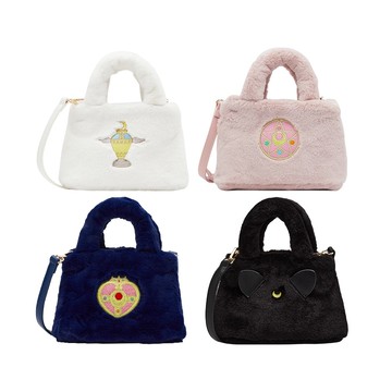 美少女戰士電繡Crystal/聖杯變身器/黑貓露娜毛毛手提斜背包