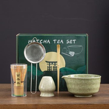 陶瓷日式點茶打抹茶茶具套裝茶刷工具打抹茶竹制茶筅笠茶撥百本立