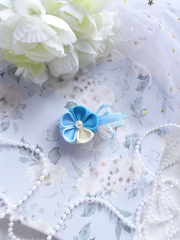 粉藍色 漸變系列 和風花髮夾 髮飾 兒童頭飾