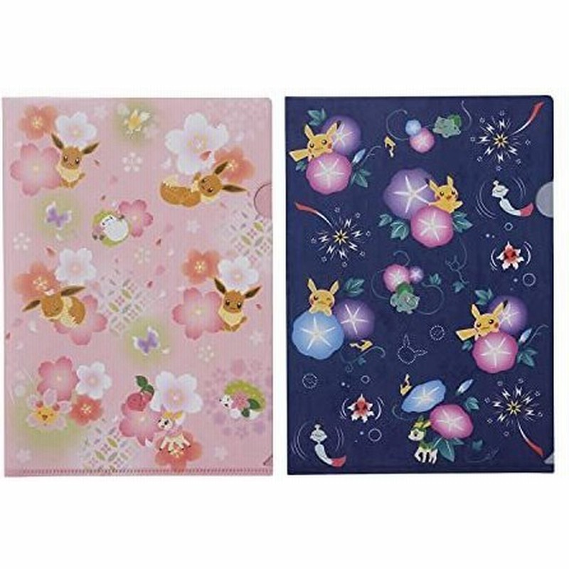 ポケモンセンターオリジナル 和風a4クリアファイル2枚セット ぽけもんはるなつあきふゆ イーブイと桜 ピカチュウと朝顔 通販 Lineポイント最大0 5 Get Lineショッピング