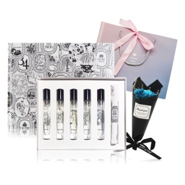 DIPTYQUE 經典淡香水禮盒[7.5mlX5淡香水+提袋+花束]-情人節獻禮