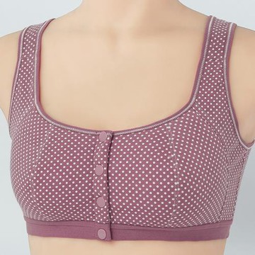 媽媽內衣女前扣老人薄款胸罩大碼純棉無鋼圈背心式全棉中老年文胸