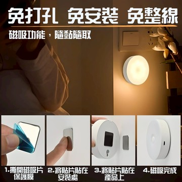 【現貨秒發】LED小夜燈 16顆LED 強磁吸附 小夜燈 USB充電 玄關燈 櫥櫃燈 照明燈 氣氛燈 餵奶燈 樓梯