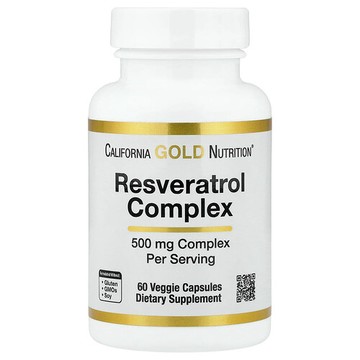 California Gold Nutrition, 白藜蘆醇複合物，含葡萄籽提取物、紅葡萄酒提取物和反式白藜蘆醇，60 粒素食膠囊