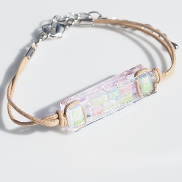 【獨一無二】櫻花玻璃 (SAKURA) 手鐲/腳鍊 【可選繩線顏色】【可選長度、無金屬】【訂製商品】