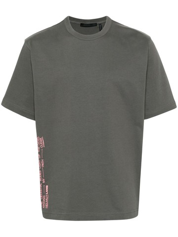 Helmut Lang - text-print cotton T-shirt - men - Cotton - M - Grey