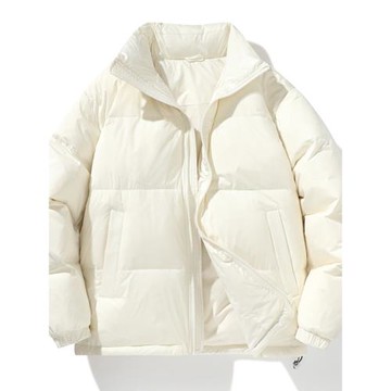 夾克式翻領羽絨服男薄款時尚2025年冬季新款90白鴨絨短款大碼外套