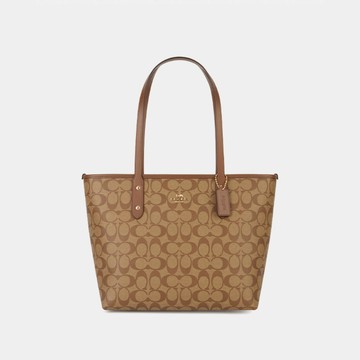 【線上限定】CITY 經典 SIGNATURE 拉鍊托特手袋