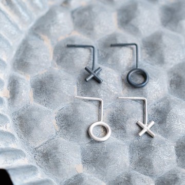 Maru & Batsu耳針銀925