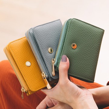 CHENSON真皮 7卡2鈔短夾 附大開口獨立零錢袋 (W24345)