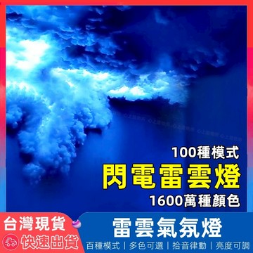 【台灣出貨】 氛圍燈 雷雲燈 氣氛燈 rgb 燈條 房間氣氛燈 裝飾燈 氣氛燈條 電競燈 房間佈置 雲朵燈 氣氛燈房間