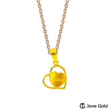 JoveGold漾金飾 愛的呢喃黃金墜子 送項鍊