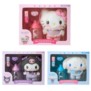 真愛日本 預購 kitty 凱蒂貓 大耳狗 庫洛米 嬰兒 兒童 扮家家酒 玩具組 娃娃 布偶 玩偶 照顧嬰兒 KD92