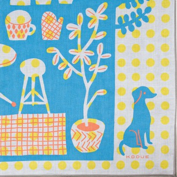 HBK繪風雙層手帕 時尚生活|48X48CM|日常元素|獨特可愛|日本製