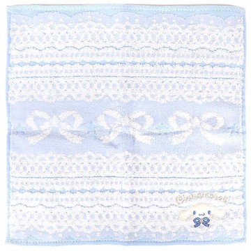 小禮堂 Sanrio 三麗鷗 大耳狗 棉質方巾 25x25cm (蕾絲款)