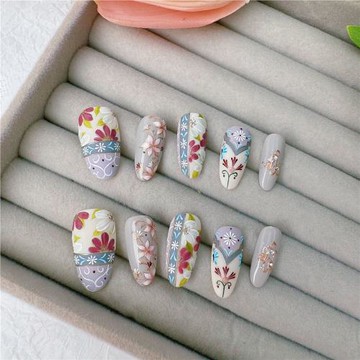 手工穿戴甲350 誰人知紅妝 全甲型SS ins小紅書高奢美甲