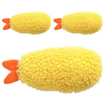 YOGiSSO 狗狗炸蝦有聲玩具  9 x 15cm  黃色  3個