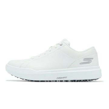Skechers 高爾夫球鞋 Go Golf Drive 6 男鞋 白 銀 防水鞋面 支撐 抓地 運動鞋 214128WHT