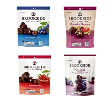 【蝦皮直營】Brookside 夾餡黑巧克力 巴西莓/紅石榴/梅洛葡萄/綜合野莓脆米 夾餡 巧克力 可可