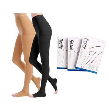 【EuniceMed】漸進式壓力 彈性襪 醫用輔助襪 露趾褲襪 久站 3404