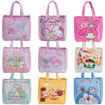 【優貝選】加大版童趣PU多用途 防水小手提包/便當袋/午餐提包