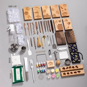 【新品優惠】 茶果子工具和果子工具全套和菓子工具練切丸棒三角棒模具  1・7