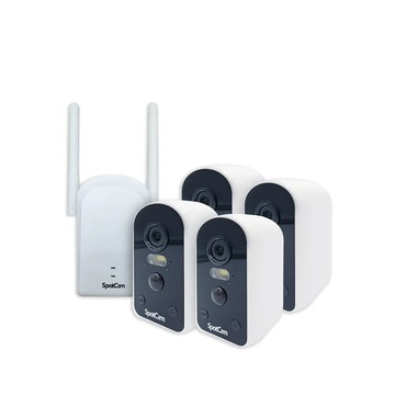 SpotCam Solo Pro 全無線免插電攝影機四路監控套組