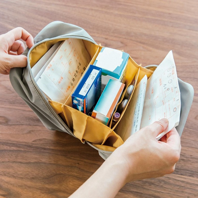 処方箋袋がきれいに片づいて見つけやすい せり上がりお薬箱
