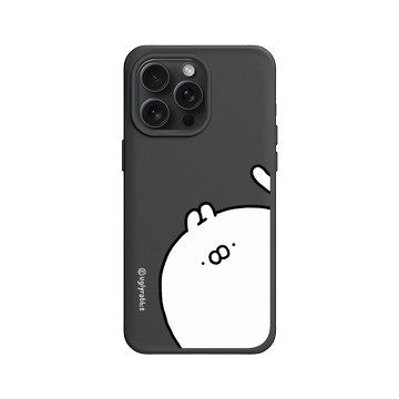 iPhone 15 Pro Max SolidX 黑 - Ugly Rabbit 醜白兔 - 大臉經典款