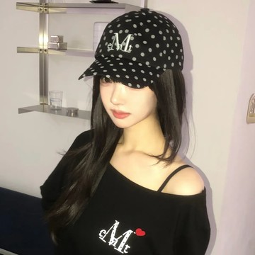 MUCENT SIGNATURE LOGO DOT BALL CAP 波點 刺繡LOGO 棒球帽 帽子 韓國代購