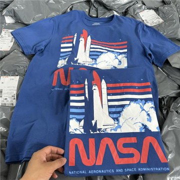 出口 外貿單 NASA航空周邊美式街頭小眾t恤夏薄夏男女短袖圓領273
