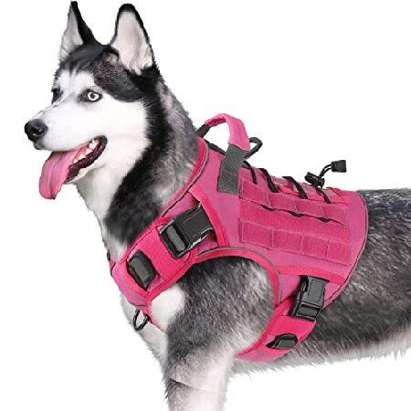 rabbitgoo Tactical Dog Harness for Large Dogs, Heavy Duty Dog Harness with  Handle, No-Pull Service Dog Vest Large Breed, Adjustable Military Dog Vest