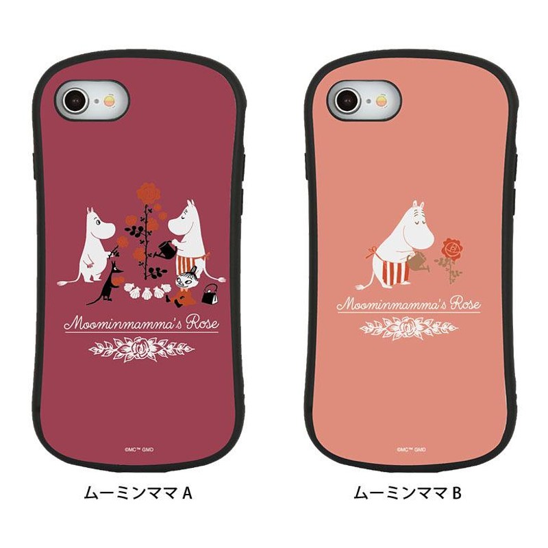 iphone SE ケース 第2世代 ムーミン Moomin mamma's Rose ガラス 