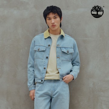 Timberland 中性淺藍色牛仔外套|A5SZMA3B