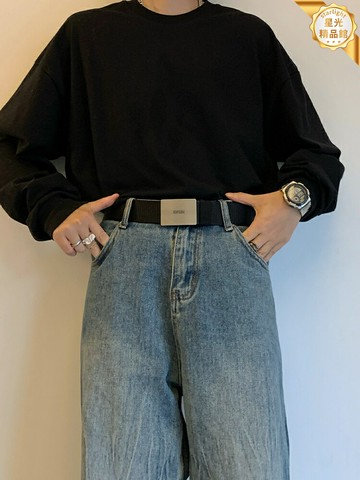 【免打孔彈力】男士皮帶 自動扣皮帶 工裝腰帶 休閒褲帶 編織帆布腰帶 簡約高級感 送禮佳品 多色可選