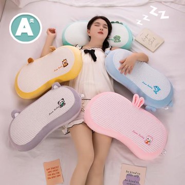 可愛枕頭記憶棉肚皮枕帶枕套護頸椎助睡眠學生宿舍柔軟兒童豆豆枕
