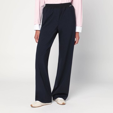 Blue wool pants