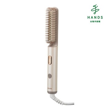 【KINYO】超植系瞬熱玩美造型直髮梳KHS-3302(直髮夾 隨附專屬收納袋)｜台隆手創館
