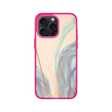 iPhone 15 Pro Max Clear 粉漾桃 - 石紋與渲染 / Marble & Dreamy Gradient - 幻境