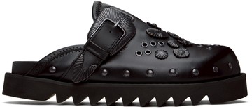 TOGA VIRILIS SSENSE 独家发售黑色 Eyelet Metal Sabot 穆勒鞋