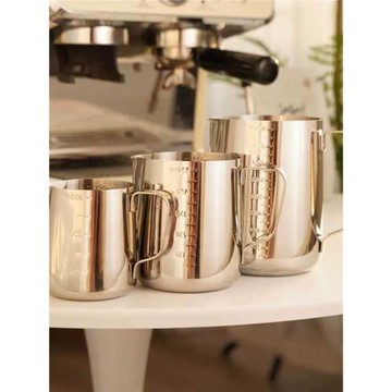 不銹鋼304拉花杯尖嘴咖啡拉花缸拉花神器器具拉花壺專用打奶泡杯