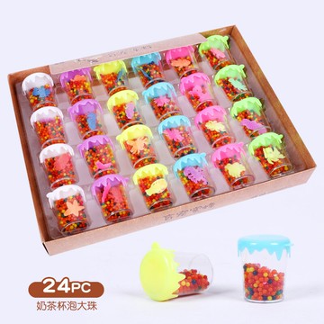 24入小奶茶杯泡大珠海綿寶寶垃圾桶泡大水精球網紅學校周邊玩具