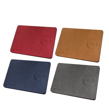 急速Qi2無線皮革鼠墊充電器(IBW022) 寶石紅