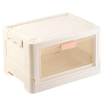 可摺疊收納箱 單開門  大  粉色  1個
