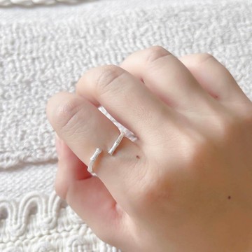 樹枝設計925純銀戒指 可調式戒指